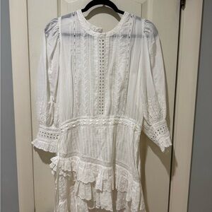 LoveShackFancy White Mini Dress